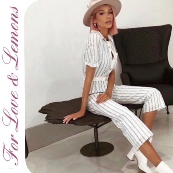 For Love And Lemons Pants - 🔥SALE NWT Love & Lemons Hermosa Striped Jumpsuit